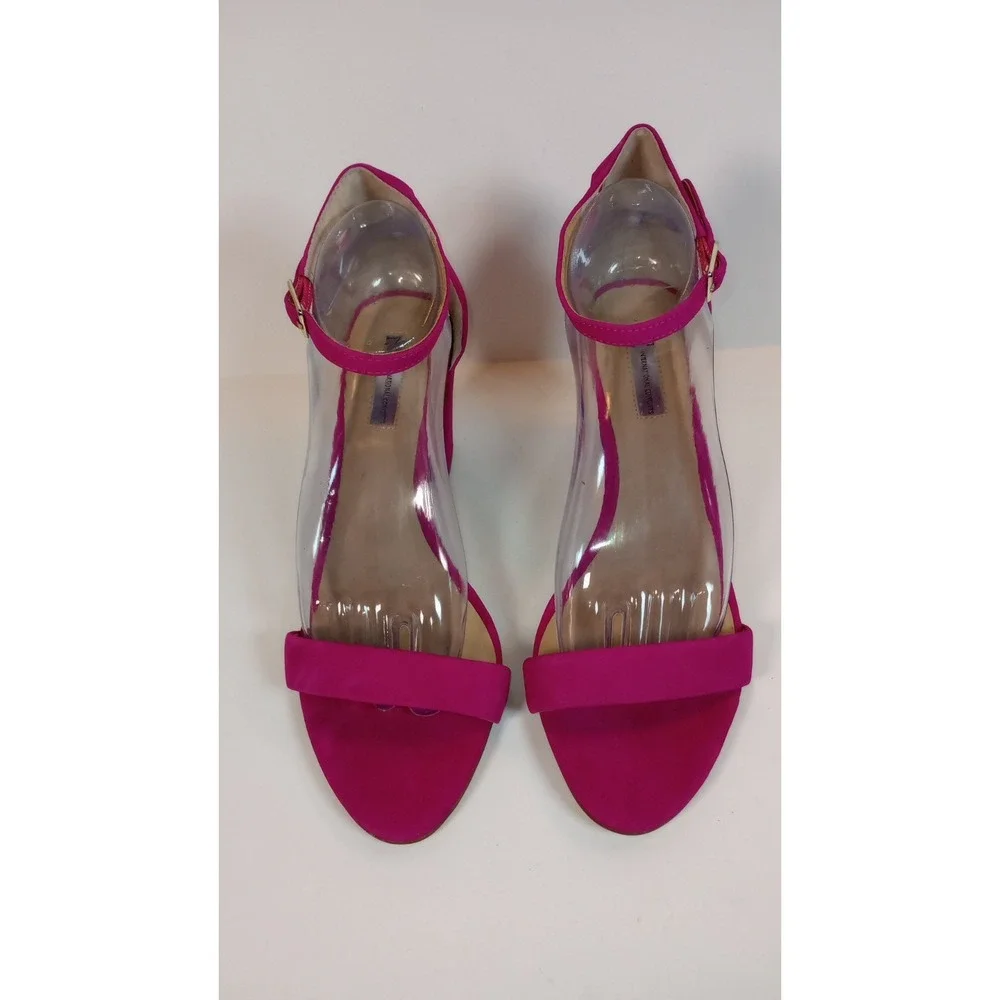 INC International Concepts Kivah Fuchsia Pink Suede Block Heels Womens 10M